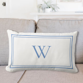 Personalized Classic Monogram Initial Name Lumbar Pillow