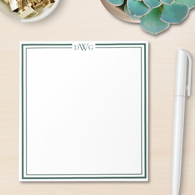 Personalized Classic Monogram Initial Name Notepad (Creator Uploaded)