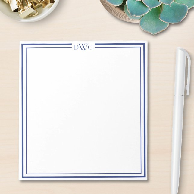 Personalized Classic Monogram Initial Name Notepad (Creator Uploaded)