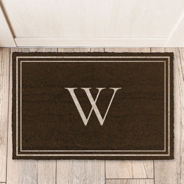 Personalized Classic Monogram Initial Name Outdoor Fiber Doormat (Creator Uploaded)