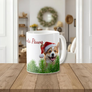 Personalized Classic Mug – Santa Paws Corgi Design