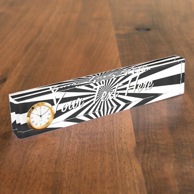 Personalized Classic Optical Burst Spinning Wheel Name Plate (Side)