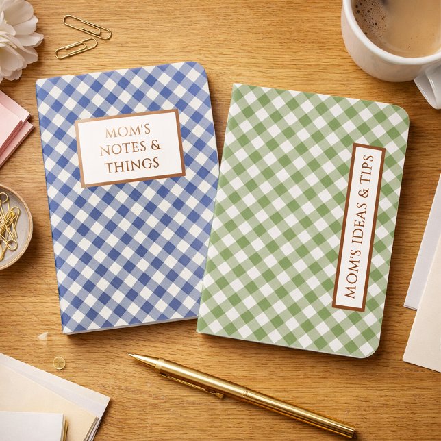 Personalized Classic Plaid Gold Foil Notebook Set (Creator Uploaded)