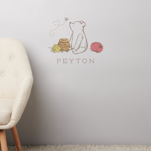 Personalized Classic Pooh and Honey Pots Wall Decal
