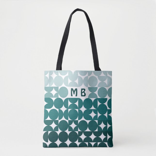 Personalized Classic Retro Geometric Art Pattern Tote Bag (Front)