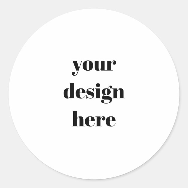 Personalized  classic round sticker (Front)