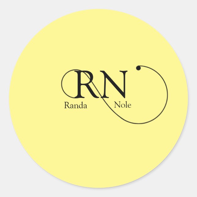 Personalized  classic round sticker (Front)