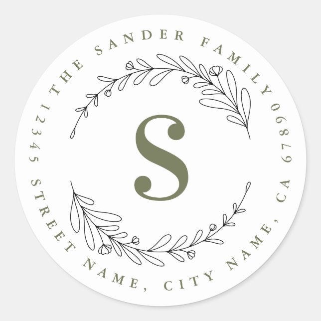 Personalized Classic Round Stickers (Front)