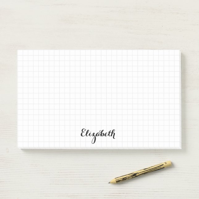 Personalized Classic Squares Home Office Business Post-it Notes (On Desk)
