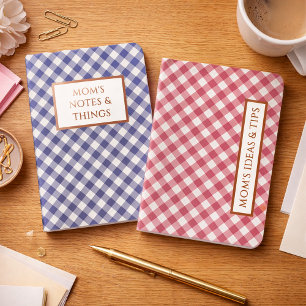 Personalized Classic Tartan Gold Foil Notebook Set
