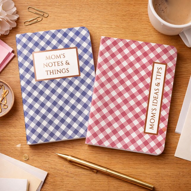 Personalized Classic Tartan Gold Foil Notebook Set (Creator Uploaded)