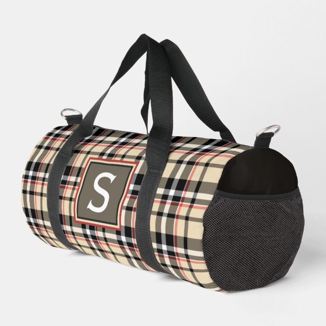 Personalized Classic Tartan Plaid Pattern Duffle Bag (Right Corner)