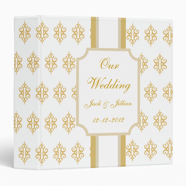 Personalized Classic Wedding Scrapbook 3 Ring Binder (Front/Spine)