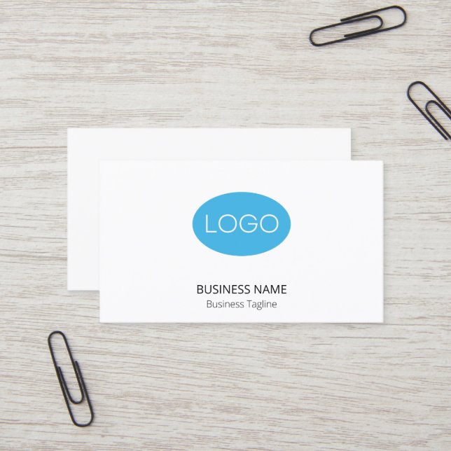 Personalized Classic White Business Logo  Card (Front/Back In Situ)