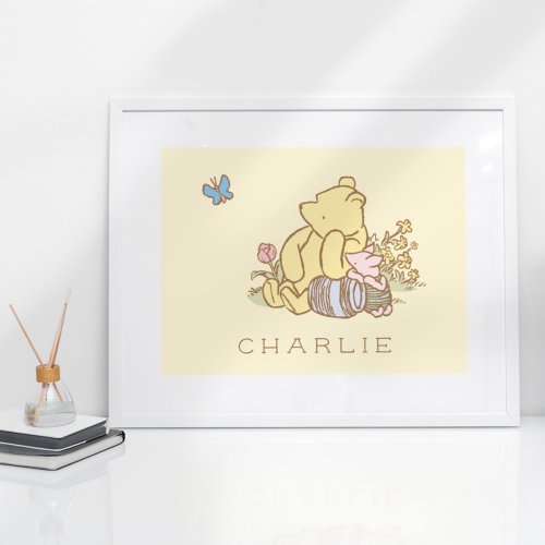 Personalized Classic Winnie the Pooh and Piglet Poster