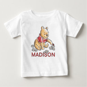 Personalized Classic Winnie the Pooh Sketch Baby T-Shirt