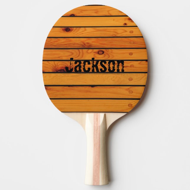 Personalized classic wooden sailboat shipdeck ping pong paddle (Front)