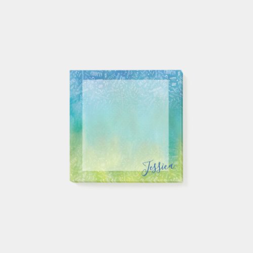 Personalized Classical Music Composers Blue Green Post_it Notes
