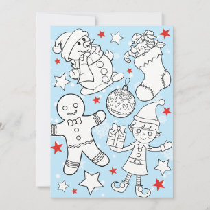 Personalized Classroom COLOR IT Reading Log Holiday Card