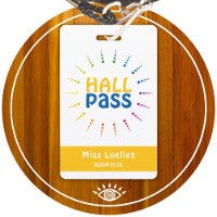 Personalized Classroom Hall Pass For Teachers