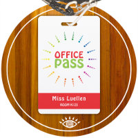 Personalized Classroom Office Hall Pass