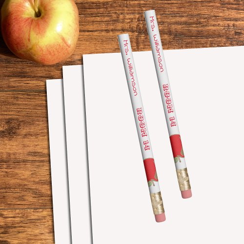 Personalized classroom pencil with teachers name