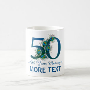 Personalized classy 50th birthday 50 mug