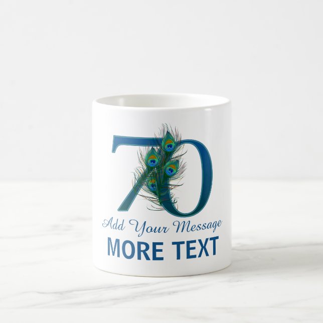 Personalized classy 70th birthday 70 mug (Center)