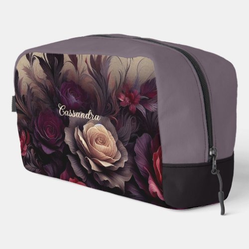 Personalized Classy Gothic Rose Travel Makeup Bag