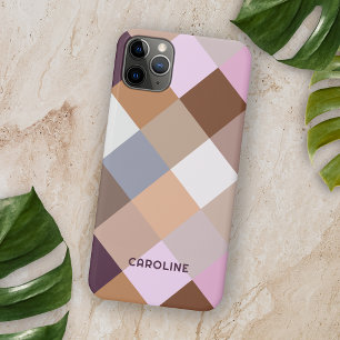 Personalized Classy Mauve Pink Violet Pink Mosaic iPhone 11 Pro Max Case