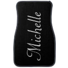 Personalized Classy Script Black White Custom Car Floor Mat Personalized Classy Script Black White Custom Car Floor Mat