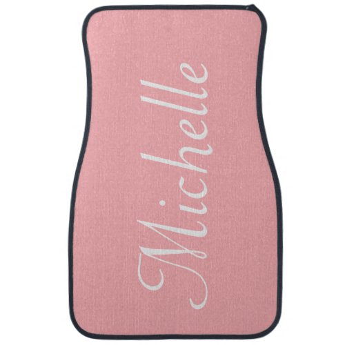 Personalized Classy Script Light Pink Custom Car Floor Mat