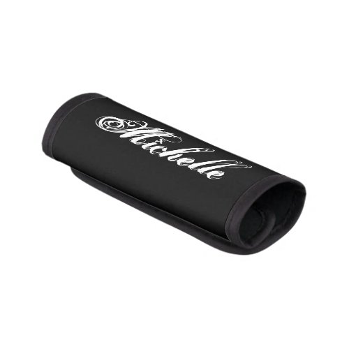 Personalized classy script luggage handle wrap