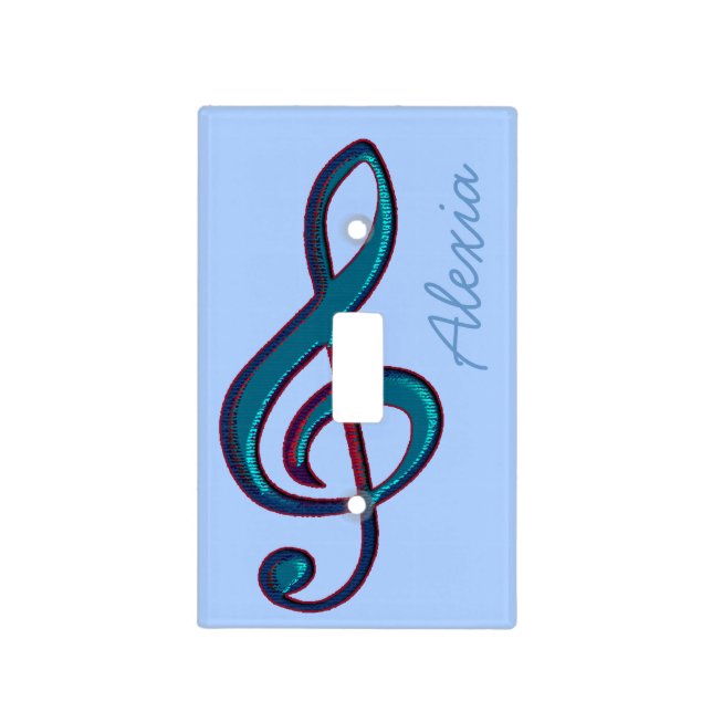 personalized clave musical note light switch cover (Front)