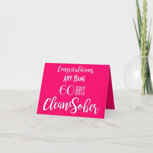 personalized clean and sober 12 step milestone card