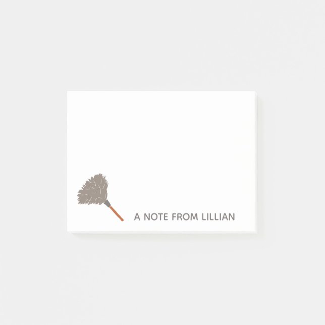 Personalized Cleaning Lady Maid Service Post-it Notes (Front)