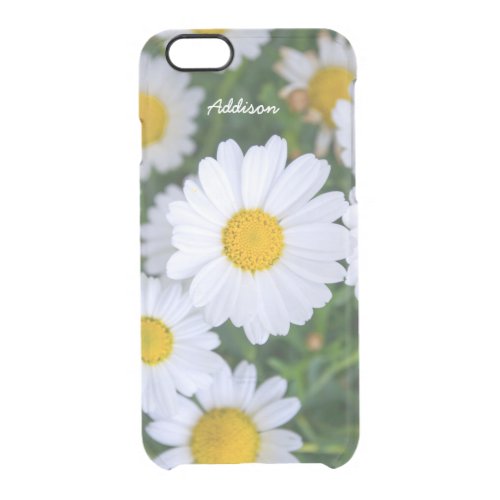 Personalized Clear iPhone 6 Cases Daisy