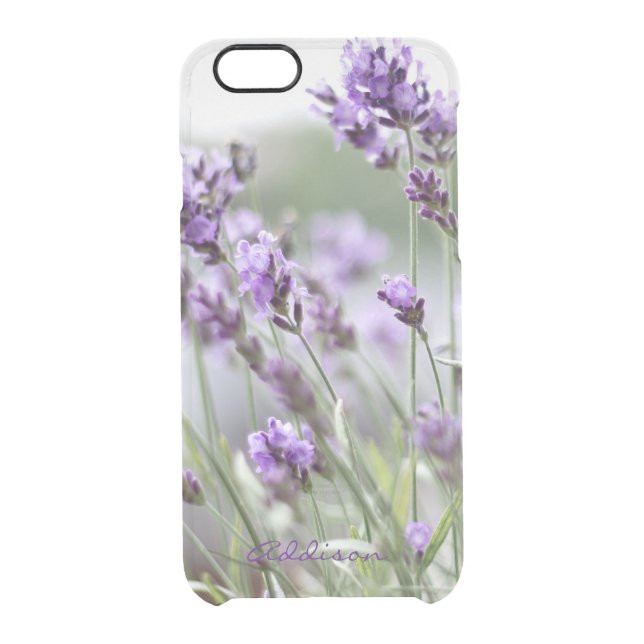 Personalized Clear iPhone 6 Cases Lavender (Back)