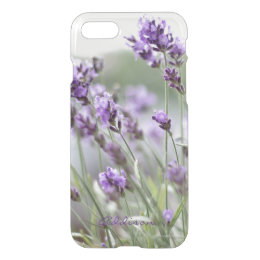 Personalized Clear iPhone 7 Cases Lavender