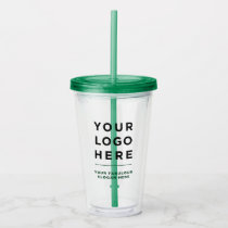 Personalized Clear Tumbler with Straw