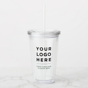 Personalized Clear Tumbler with Straw