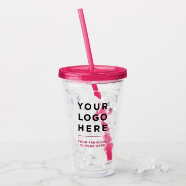 Personalized Clear Tumbler with Straw