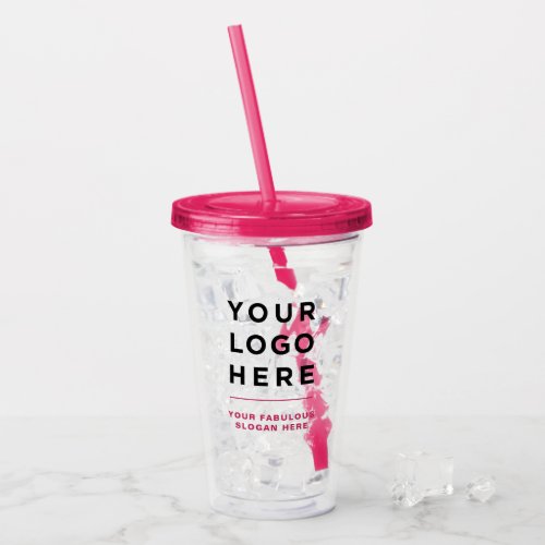 Personalized Clear Tumbler with Straw