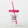 Personalized Clear Tumbler with Straw