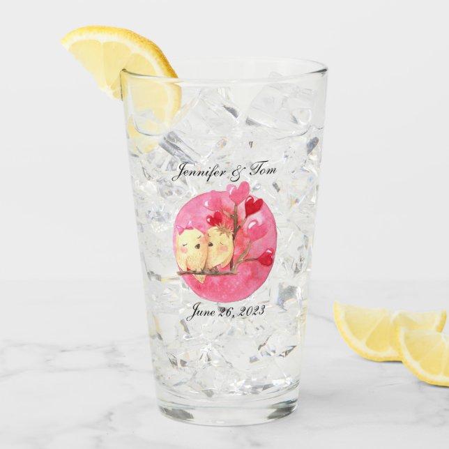 Personalized Clear Wedding Favor Glass (Front Ice)