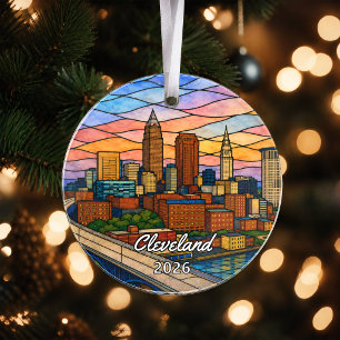 Personalized Cleveland Acrylic Ornament, Custom Oh Ornament