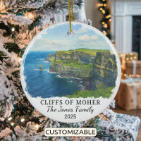 Personalized Cliffs of Moher Ornament, Ireland