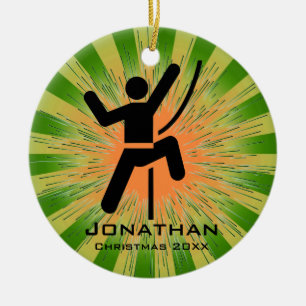 Personalized Climbing Ornament