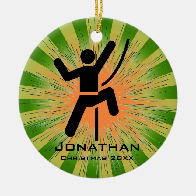 Personalized Climbing Ornament (Front)