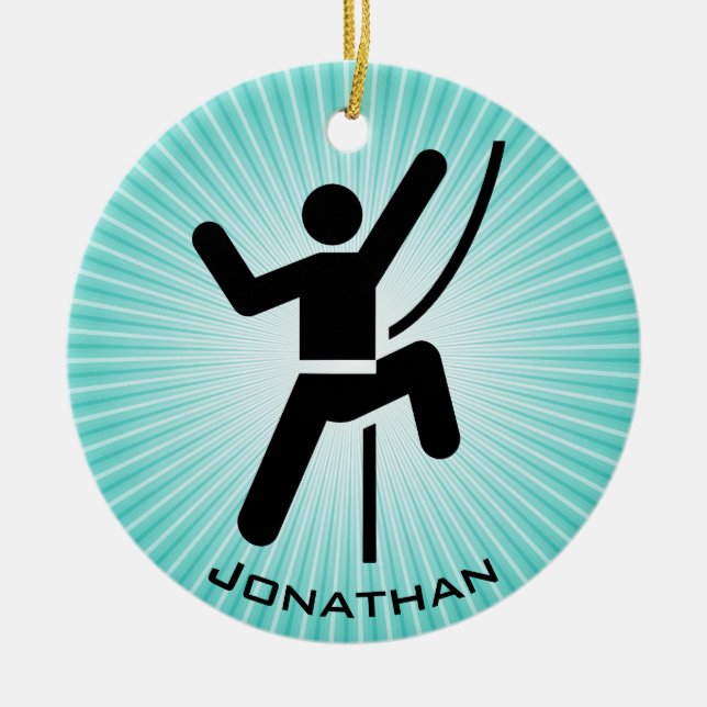 Personalized Climbing Ornament (Front)